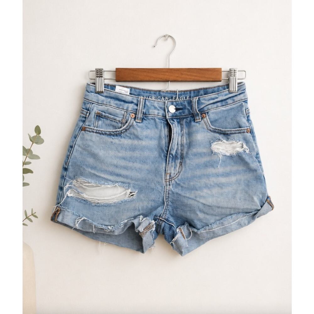 American Eagle Light Blue Denim Shorts O